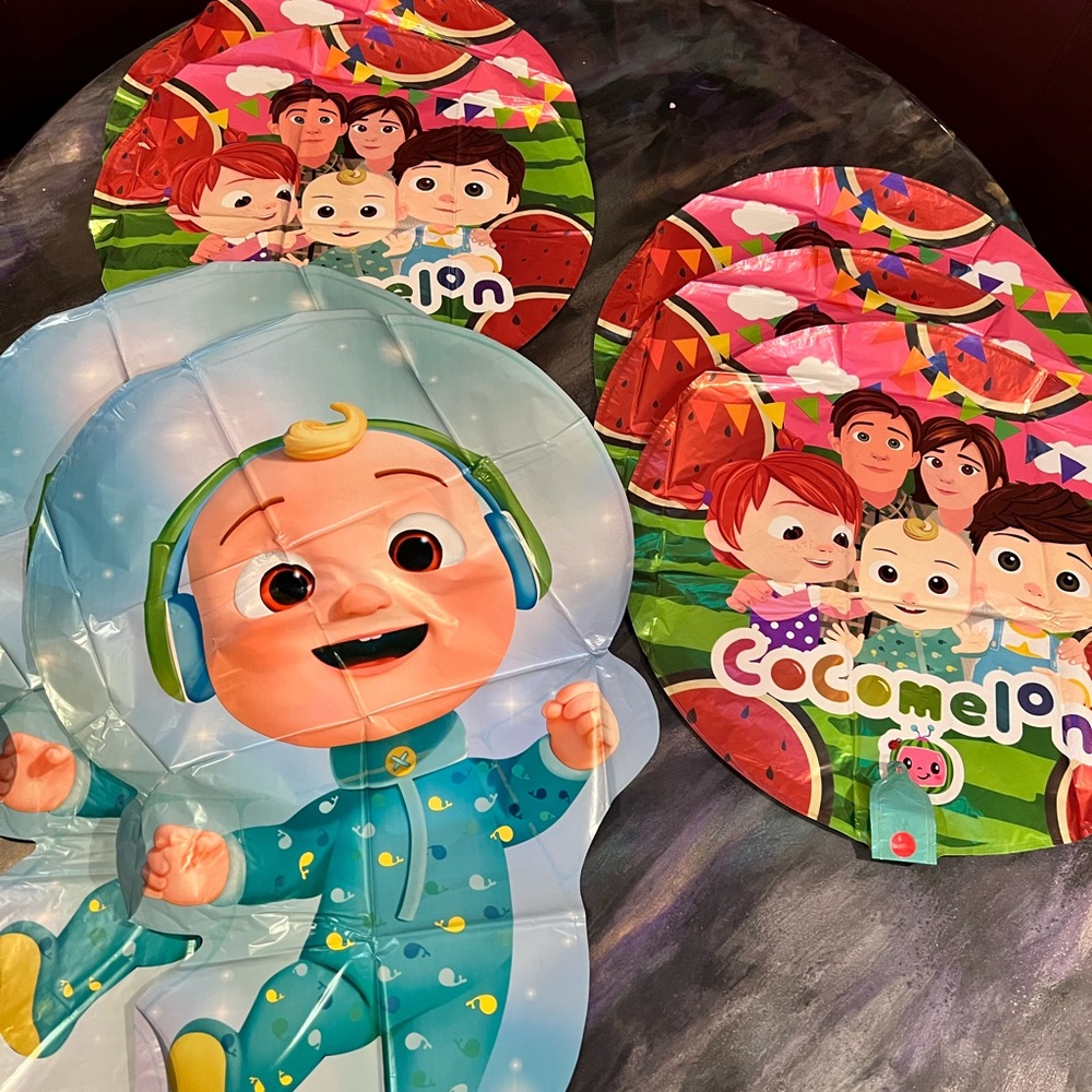 165+piece MegaSuper Pack CocoMelon Birthday Supplies Balloon FREEGIFTW/PURCHASE